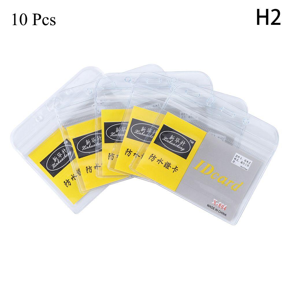 10 pcs/lot Transparent Stationery Supply Office School Badge Holder PVC Plastic ID Card Card Badg Holders
