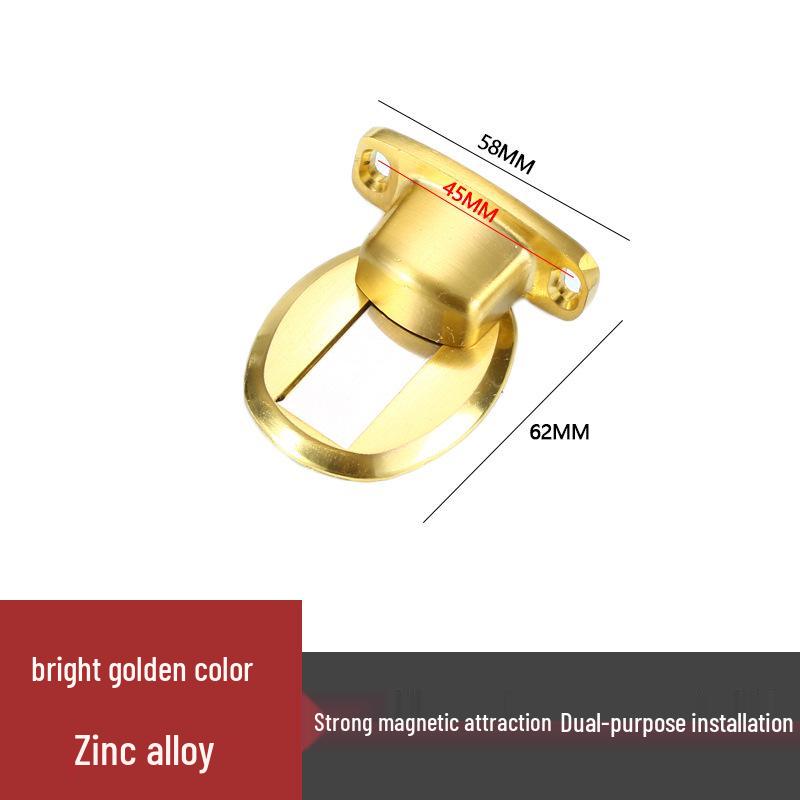 Invisible Zinc Alloy Magnetic Door Stopper & Silent Anti-Collision Closer for Bedroom/Bathroom.