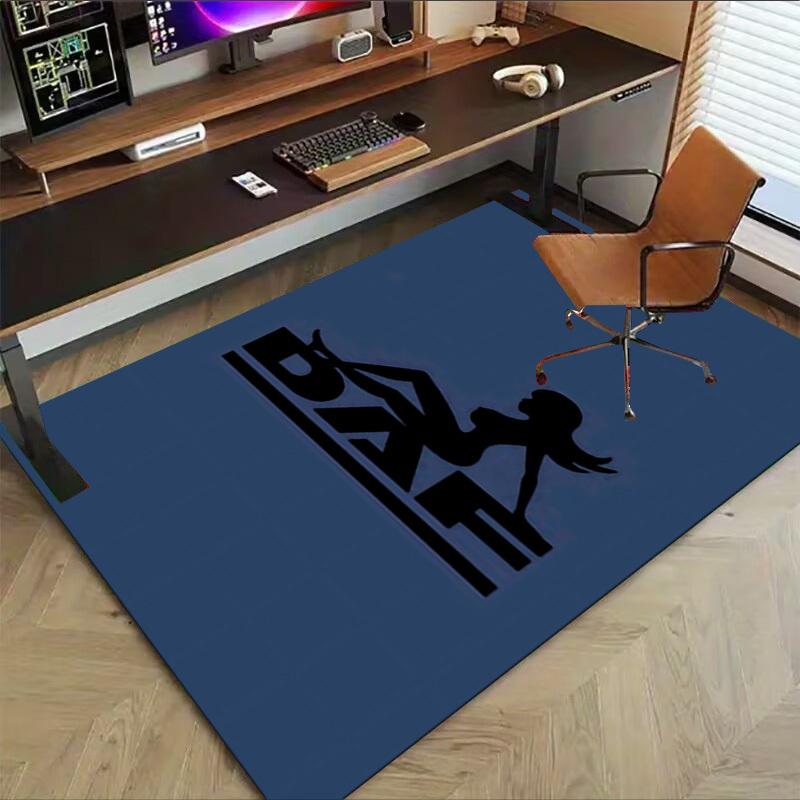1pc DAF Home Office, Durable Polyester Floor Mat with Easy, Office Decor, Urban Style, Nonslip Backing, Highquality Fabric