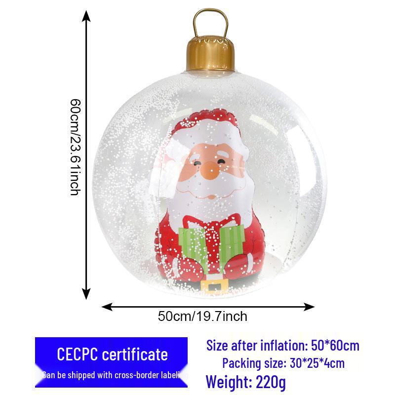 Outdoor Christmas Inflatable Ball Decoration for Parties and Courtyards