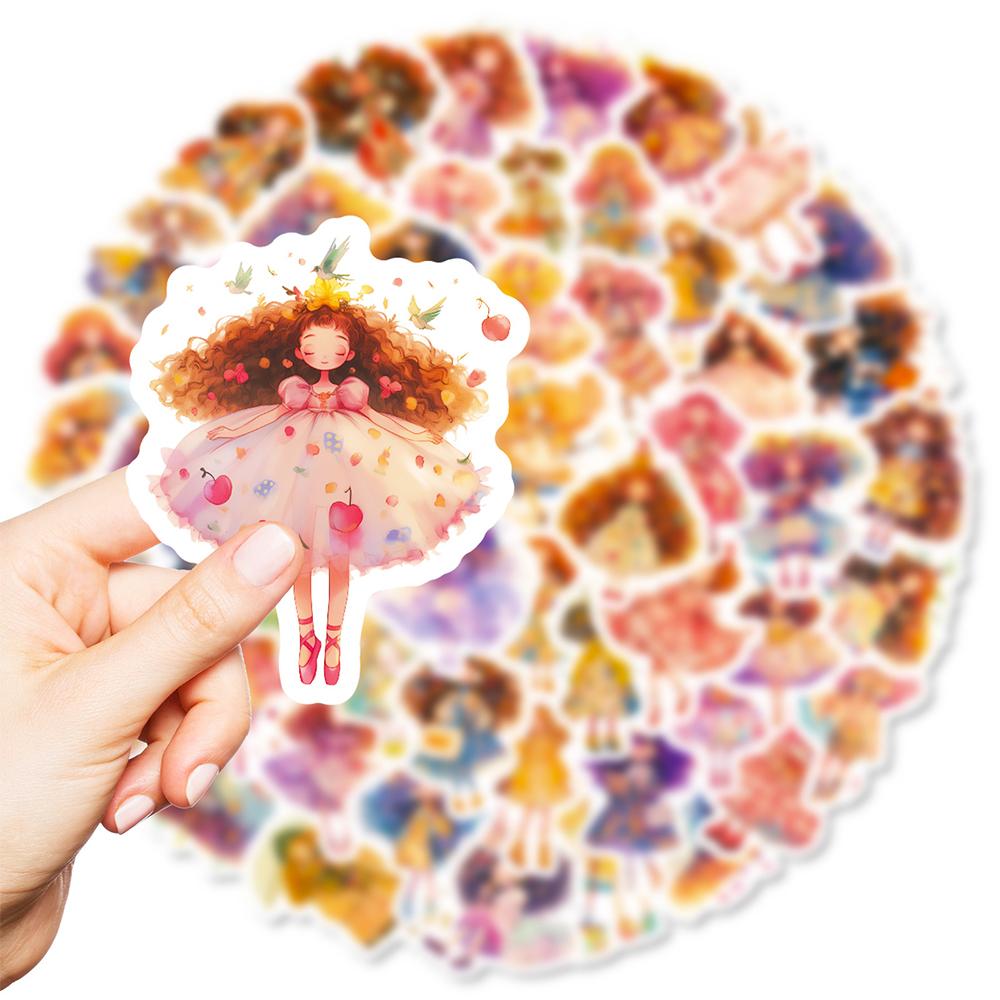 10/30/56pcs Kawaii Anime Style Girl Cartoon Stickers Cute Aesthetic Decoration Decals Toys DIY Motorcycle Guitar Helmet Sticker