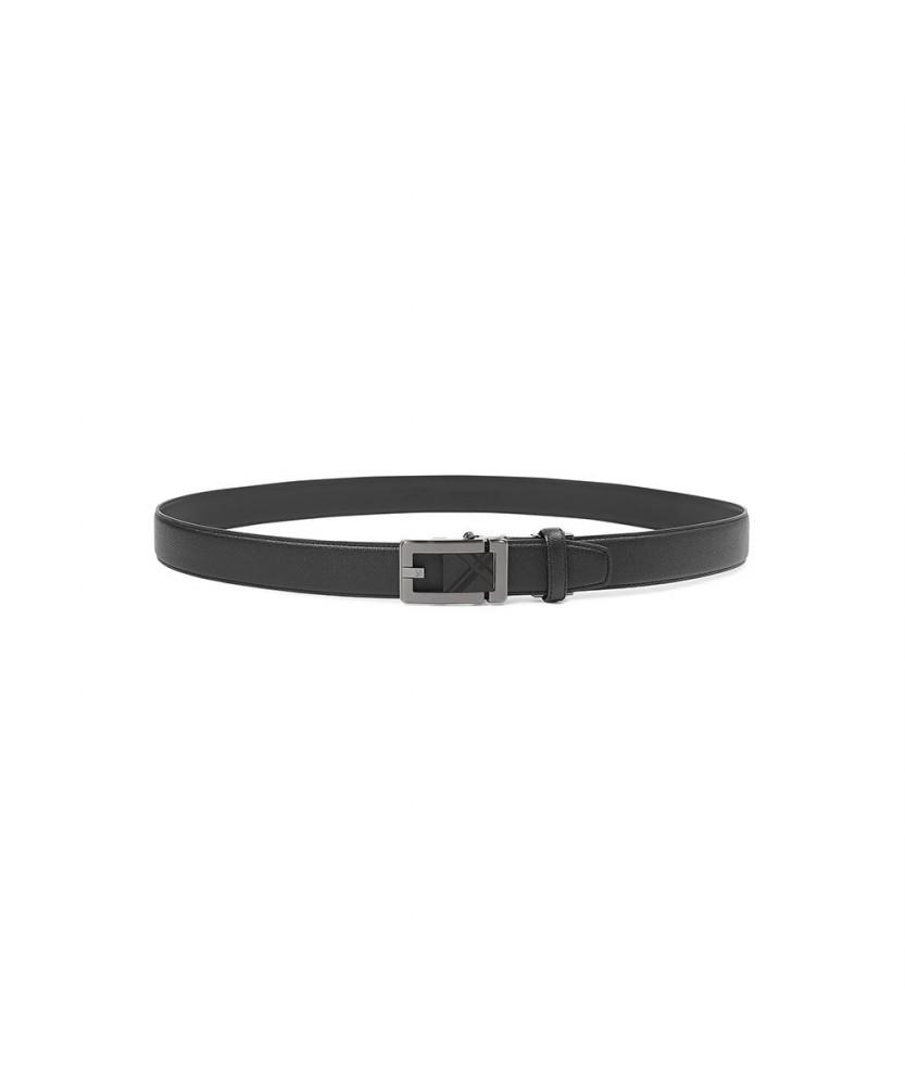 Benobelo Derby Embossed Cowhide Check Square Automatic Belt Black_Bmg1Acb1106K1