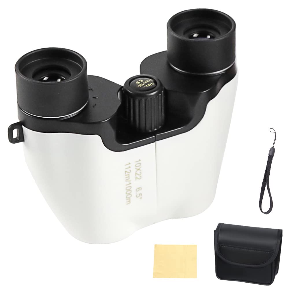 Glvaner 10x Lightweight and for Live Bird Stage Wild Cherry Blossom Outdoor and Includes Lens Wrist and Storage Bag Binoculars, Magnification,