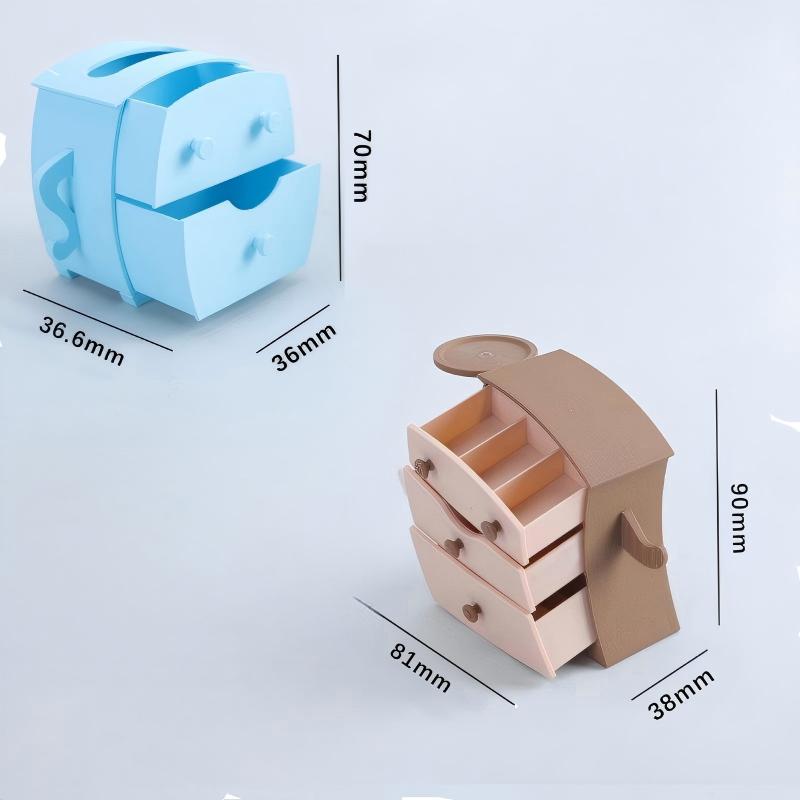 1/12 Miniature Dollhouse Furniture Model Storage Cabinet Cute Cartoon Style Kids Play House Accessories