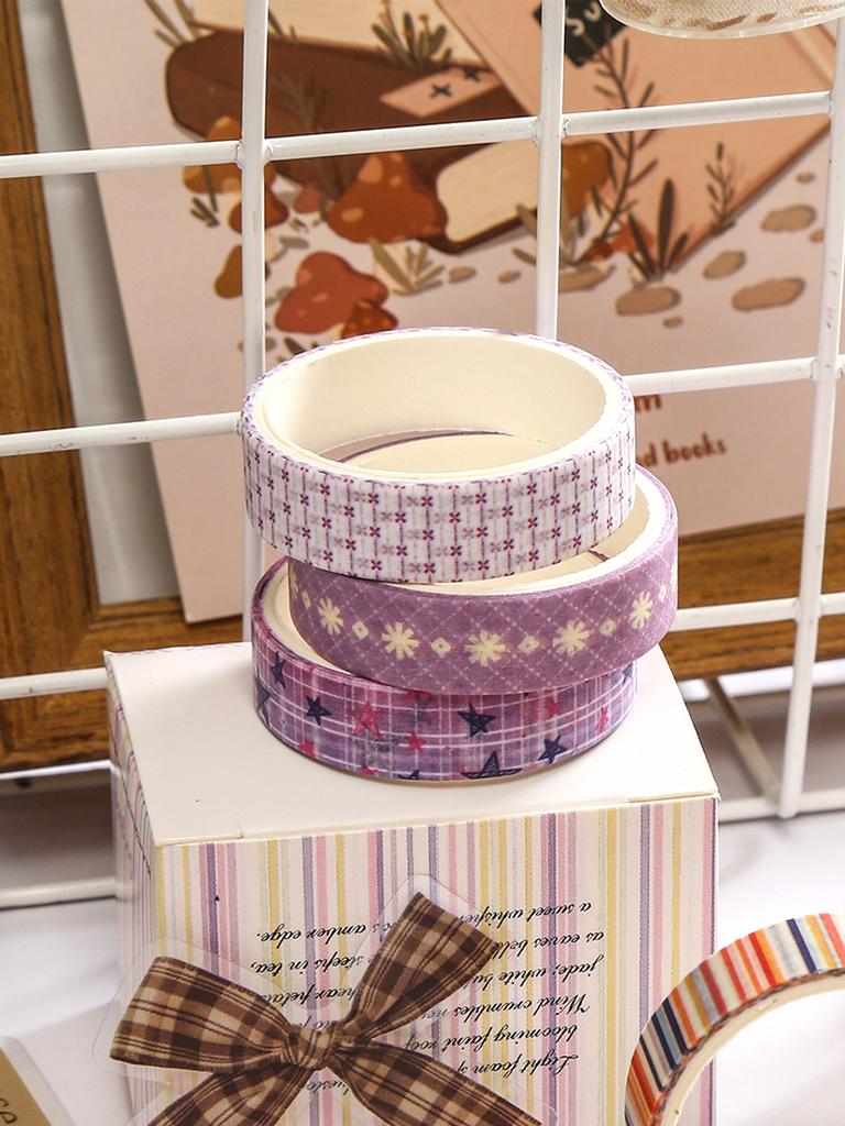 5 Rolls/Box, Various Styles Of Washi Tape, Masking Tape For Design And Diy For Precision Work, School Supplies, Birthday Gifts