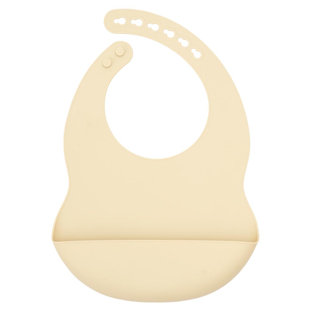 Color Kids 1PCS Silicone Baby Bib Adjustable Waterproof Feeding Bib BPA Free Soft Drool Bib Newborn Essentials Saliva Towel