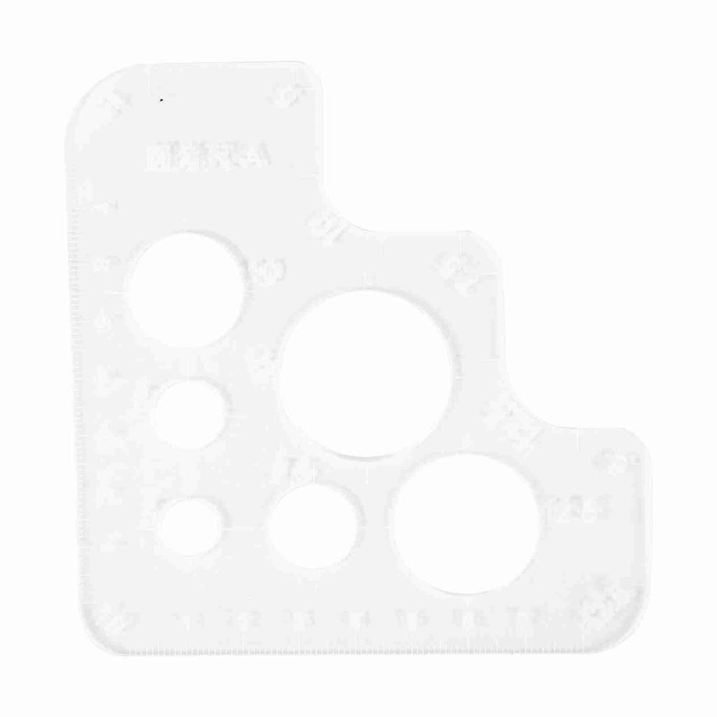 Klarer Acryl Kreis Eckloch Nähvorlage Schablone Leder Positionierungswerkzeug