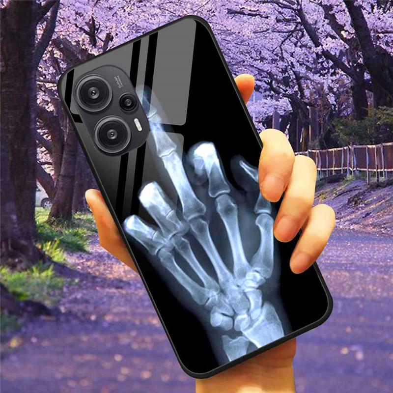 For Xiaomi Poco F5 5G / F5Pro Case Tempered Glass Lake Moon Hard Phone Cover for POCO F5 Pro Capas Funda on PocoF5 Luxury Coque