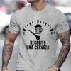Men's Street T-shirt Necesito Una Cerveza Print Clothes Male Tops Tees Summer T Shirt Oversize Tee Shirt for Men Tshirt Clothing