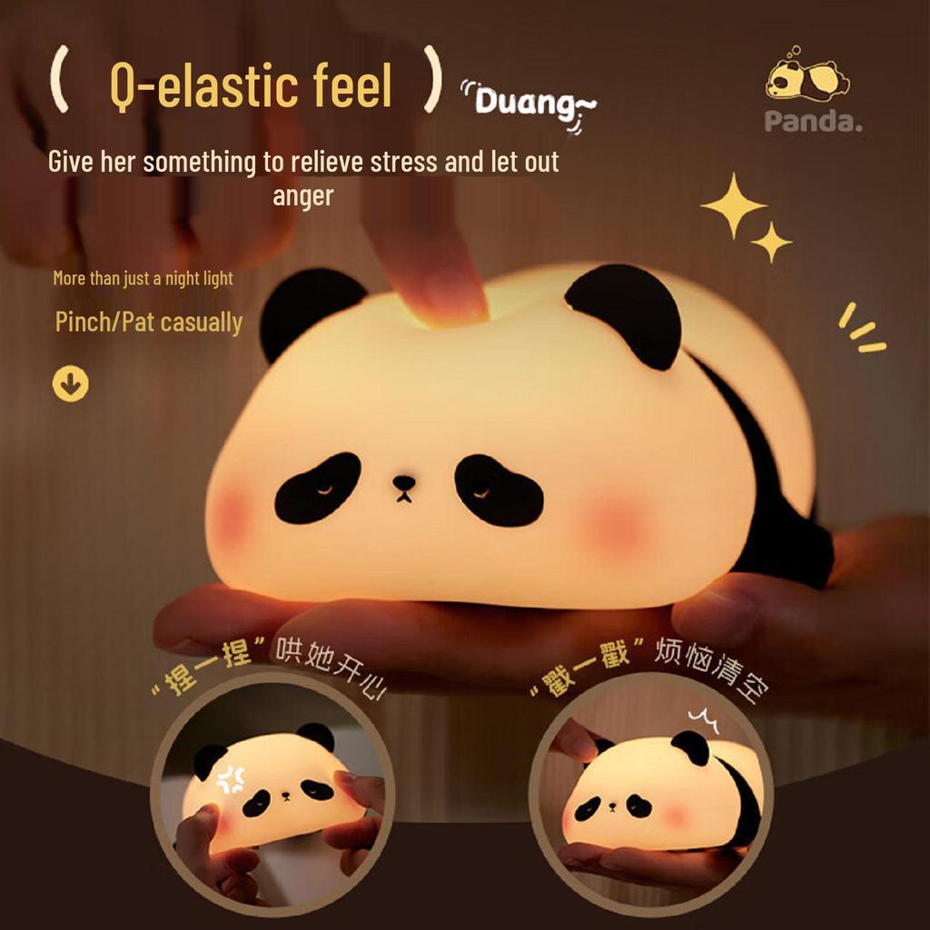Panda Tap Night Light: Soft Atmosphere Light for Baby's Room and Girls' Bedrooms