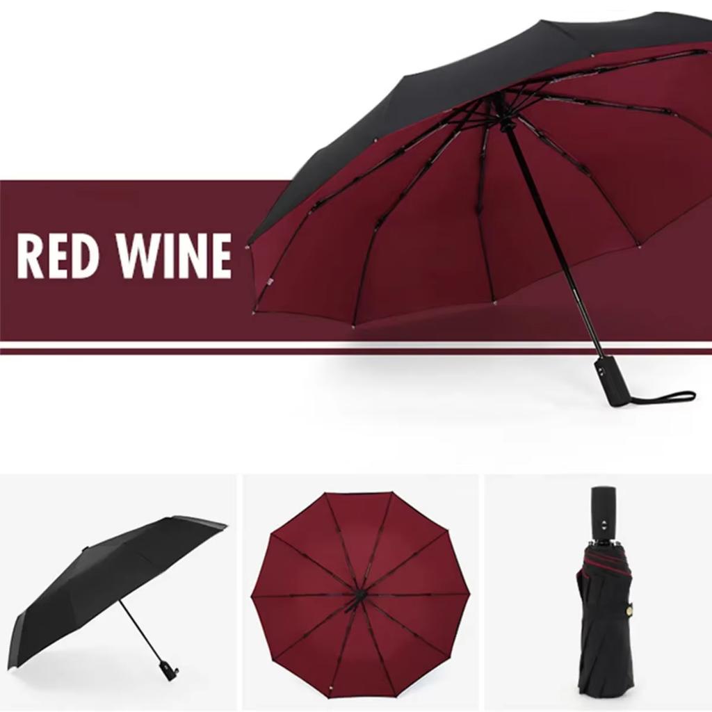 Reinforced 10-Bone Umbrella, Men'S Business Strong And Durable Wind-Resistant Umbrella, Anti-Uv Sunscreen Umbrella Women'S Sunny