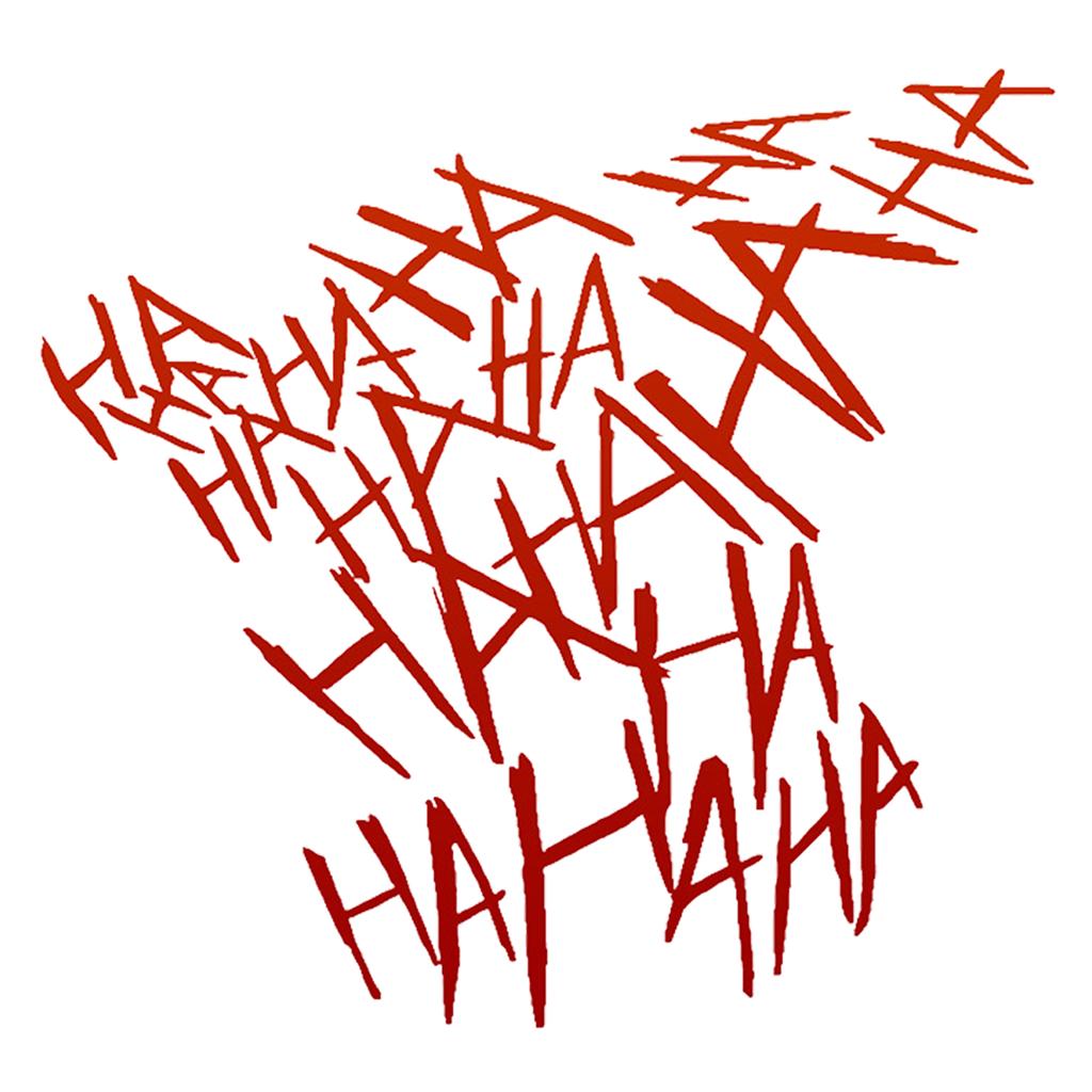 HAHAHA Helmaufkleber Neuheit Joker Hahaha Aufkleber Lustige Graffiti Autoaufkleber Wasserdichte Aufkleber für Wasserflaschen