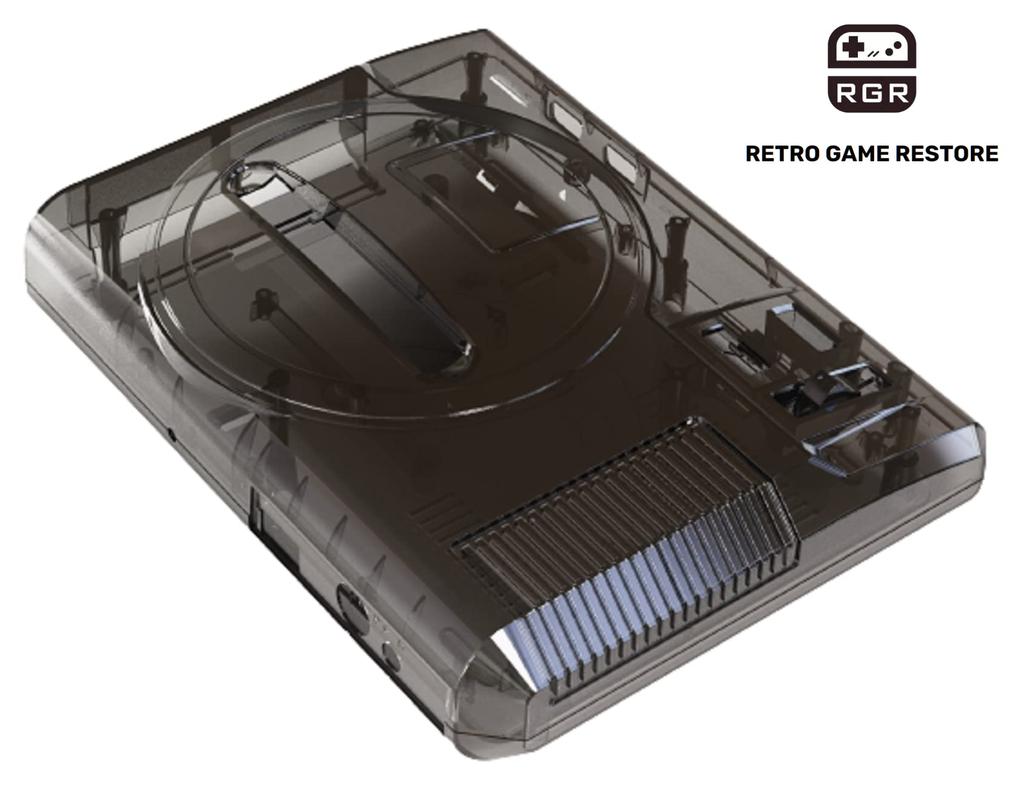 GAME Replacement Shell for Mega Drive MD Clear Smoke [RETRO RESTORE] Console, [432456]