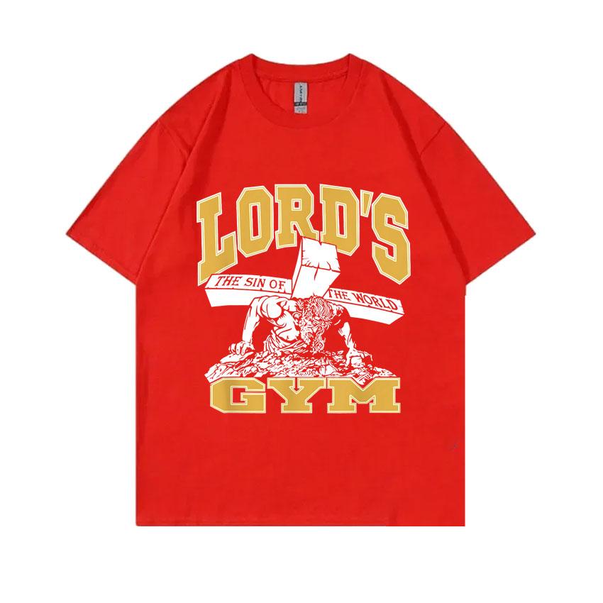 Jesus Christ God Lords Gym The Sin of The World Tshirt Unisex Women Pump Fitness Funny Meme T Shirts Unisex Soft Cotton Short Sleeve S