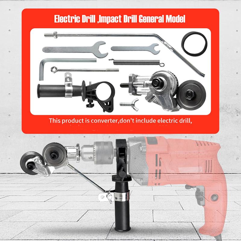 Electric Drill Plate Cutter Double Headed Metal Sheet Cutter Sharp Precise Cutting Plate Punch Electric Drill Plate Cutter for Copper