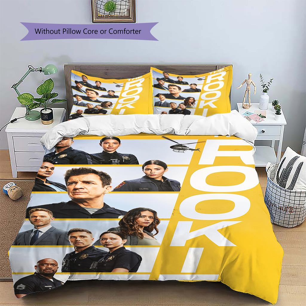 Biancheria da letto con motivo 'The Rookie' Decorazione per la casa Regalo di compleanno (1 * copripiumino + 2 * federa, senza nucleo)