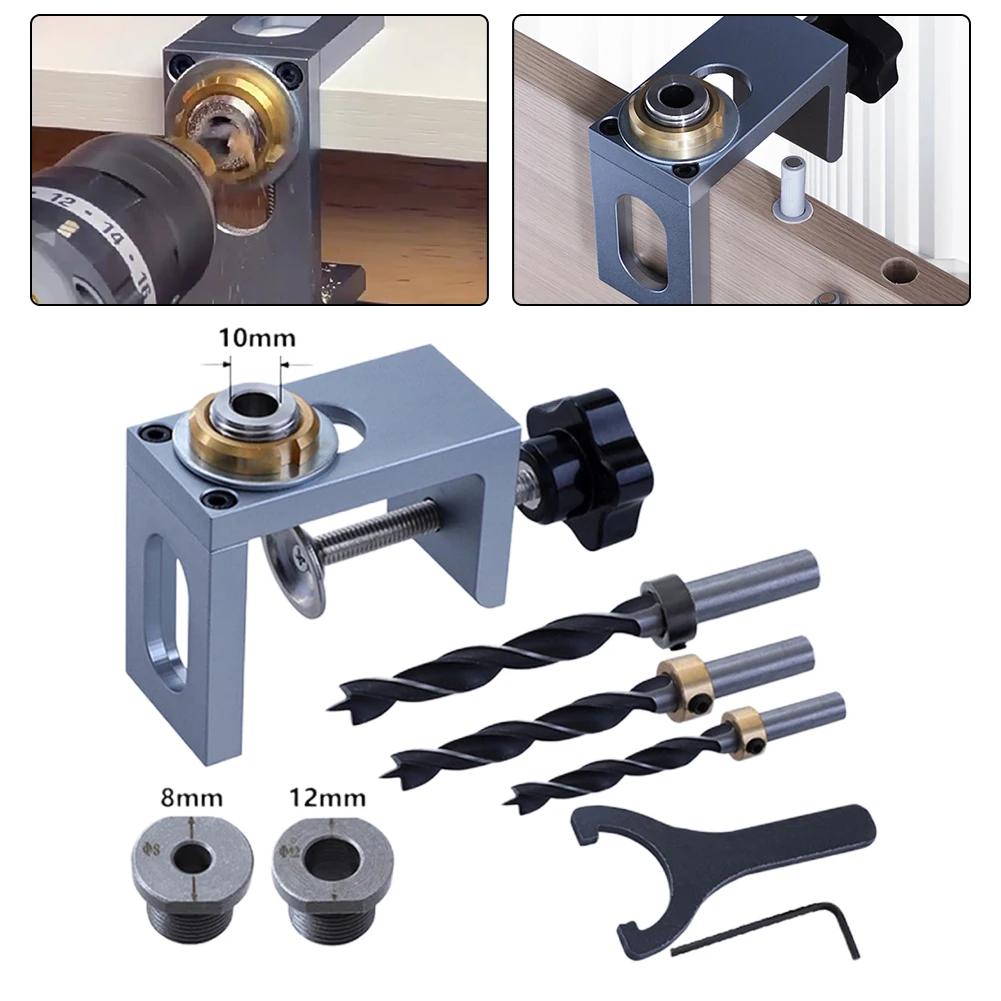 DIY Projects Cabinet Drill Guide Multipurpose Drill Guide Sturdy Material Wide Range Of Clamping Aluminum Alloy 6061 Brass Nut
