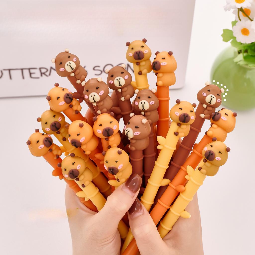Cartoon Capybara Gel Pen Student Creative Capibala Learning Stationery Cute Office Signature Pen Kawaii School Supplies Gift