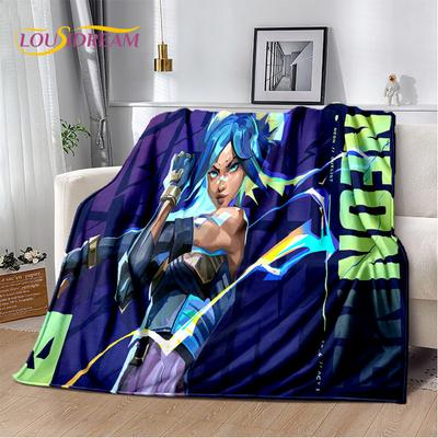 3D HD VALORANT Game Gamer Cartoon Soft Plush Blanket,Flannel Blanket Throw Blanket for Living Room Bedroom Bed Sofa Picnic Cover