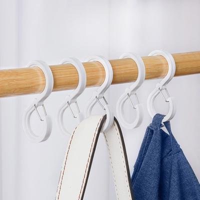 8Pcs S-Shaped Anti-Fall Plastic Hooks Strong Load Bearing Rust-proof Multi-purpose Shower Curtain Hooks