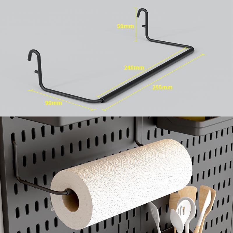 Black Wall-Mounted Pegboard Hooks for DIY Gaming Room Organization