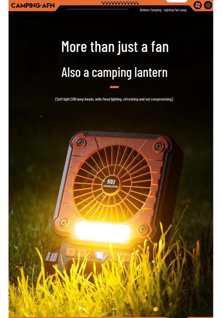 Multi-functional Solar-Powered Handheld Fan & Camping Light