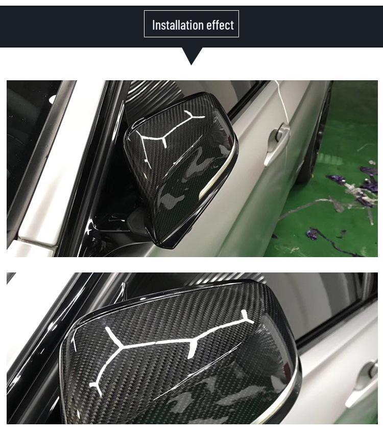 Compatible BMW 1-4 Series GT F20/F30/F32 320/330M Carbon Fiber Rearview Mirror & Reversing Camera Cover.