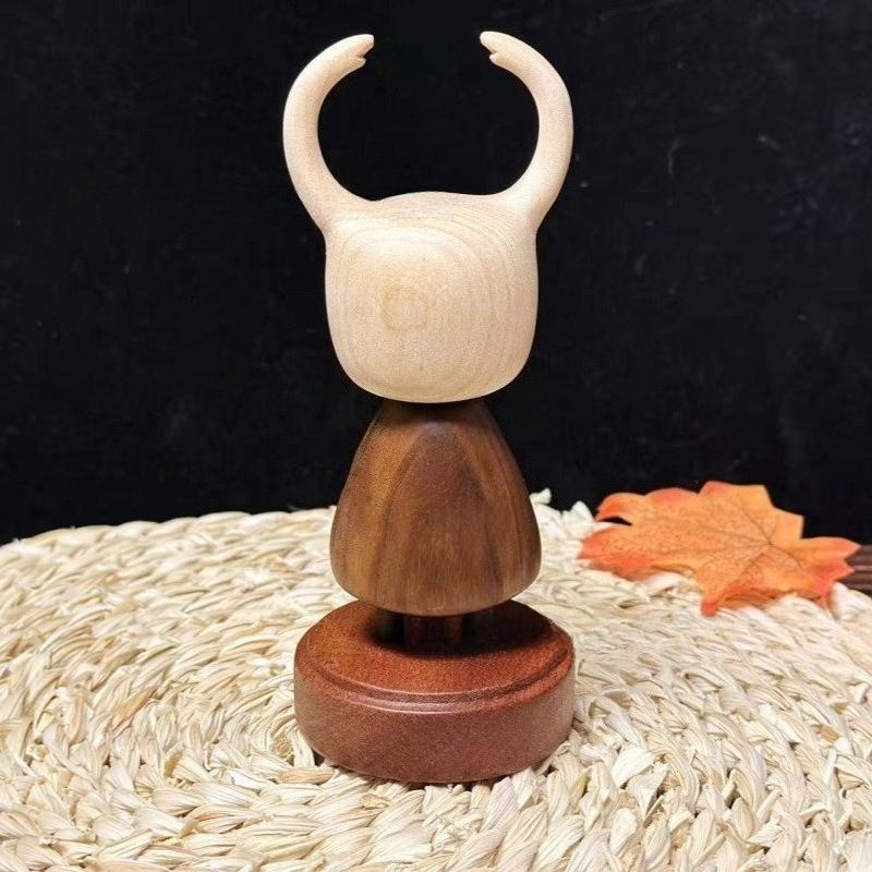 Walnut Wood Carving Game Surrounding Character Models Decor Desk Interior Accessories Anime Figures Collectibles Gift