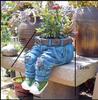 Resin Denim Pants Ornaments Creative Flower Pot Decoration Crafts Retro Garden