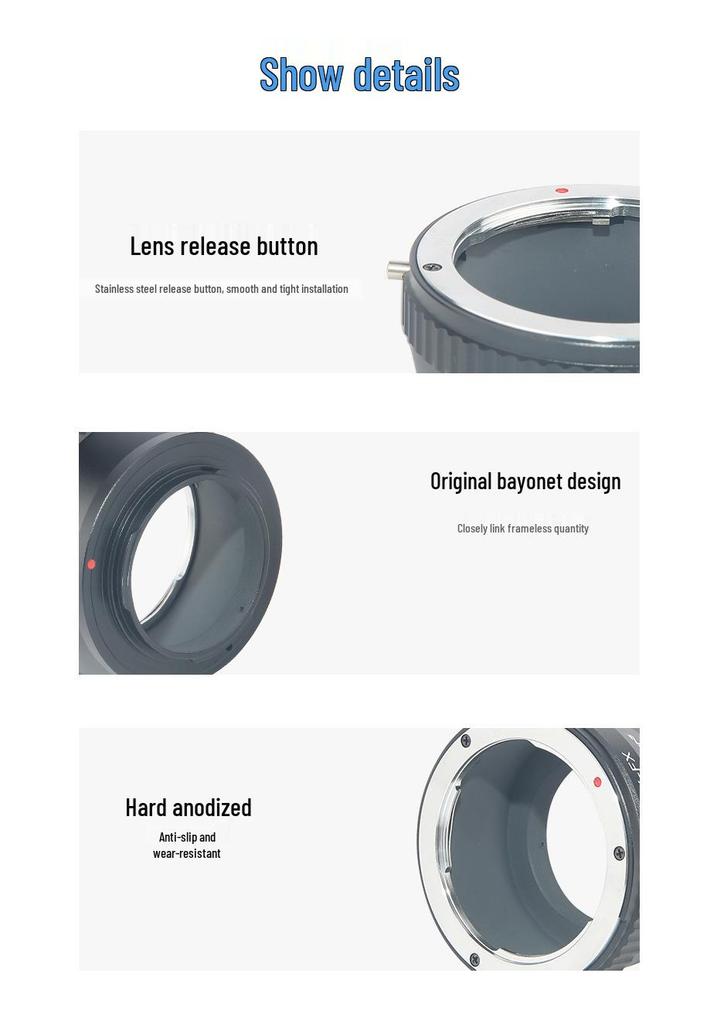 CY-FX Lens Adapter for Contax CY Mount Lenses to Fujifilm X-Series Cameras