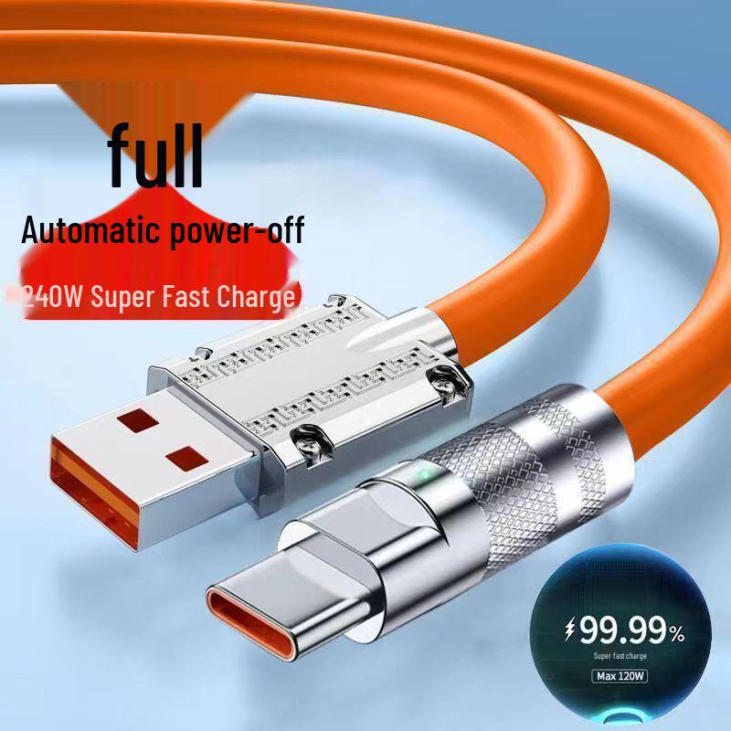 Bold 240W 3-in-1 Flash Charge Cable for Apple, Huawei, VIVO, OPPO - 6A Support