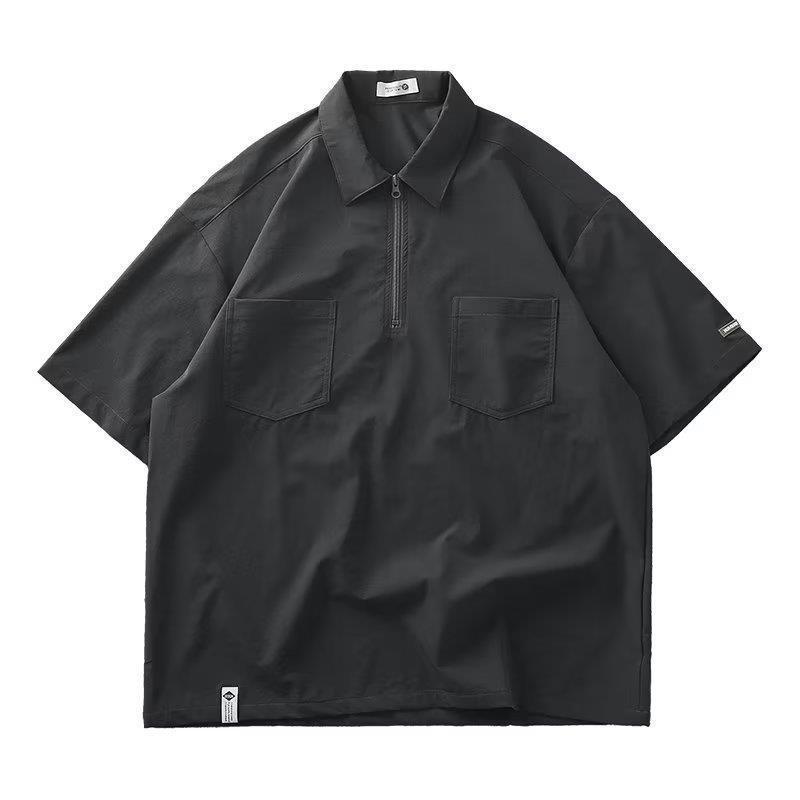 

Модное мужское летнее поло с коротким рукавом однотонной расцветки 2023 5XL серый