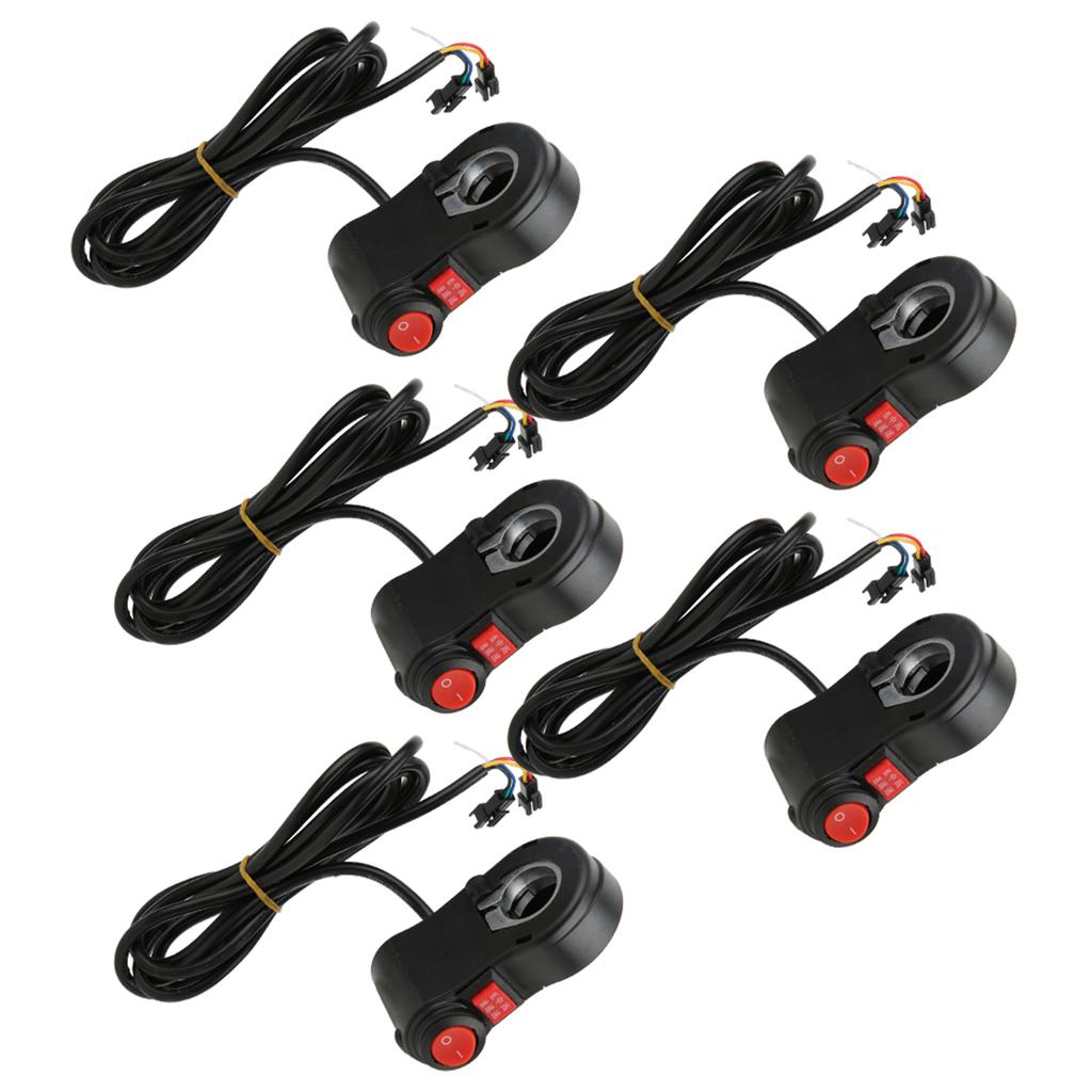 5pcs Handlebar Switch OnOff Push Button 3 Speed Position Accessory for Electric Bike