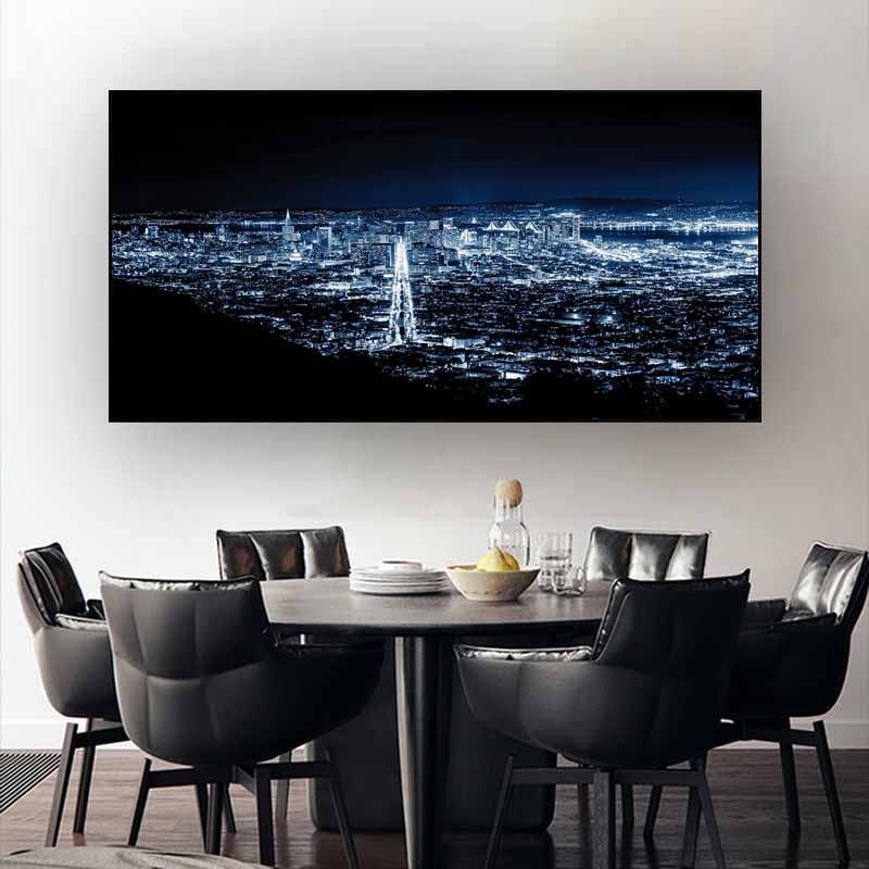 Toronto Skyline Landscape Wall Art Posters and Prints Alb-negru Toronto City View Canvas Painting Art Pictures Home Decor