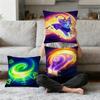 Yuumi Game Funny Art Ability Icons Soft Pillowcase for Sofa Home Living Room Llol Bedside Decor Pillow Cover Gift Party Hogar