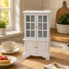 Miniature Furniture Detailed 1:12 Scale Wooden Dollhouse Display Cabinet Decorative for Pretend Play