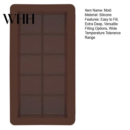 Molde de Chocolate de Grado Alimenticio 1/2 Piezas Moldes de Silicona Grandes y Profundos para Caramelos Barras Rellenas Chocolates Caseros Sin BPA Fácil de Limpiar Tolerancia a Altas Temperaturas