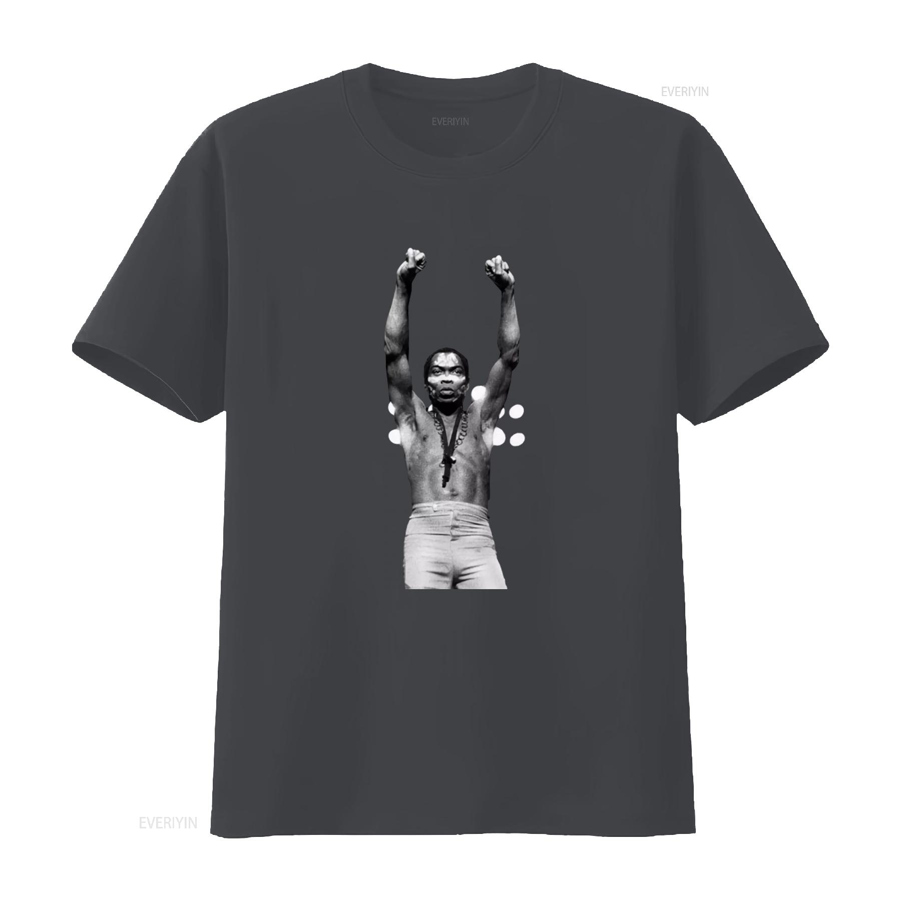 ZheXiong TEE Vintage Fela Kuti T-shirt Afrika Muziek Afrobeat Funk Jazz Foto Print Jaren 00 Jaren 70 Stijl Tony Allen Tribute vintage Gewassen Zacht M