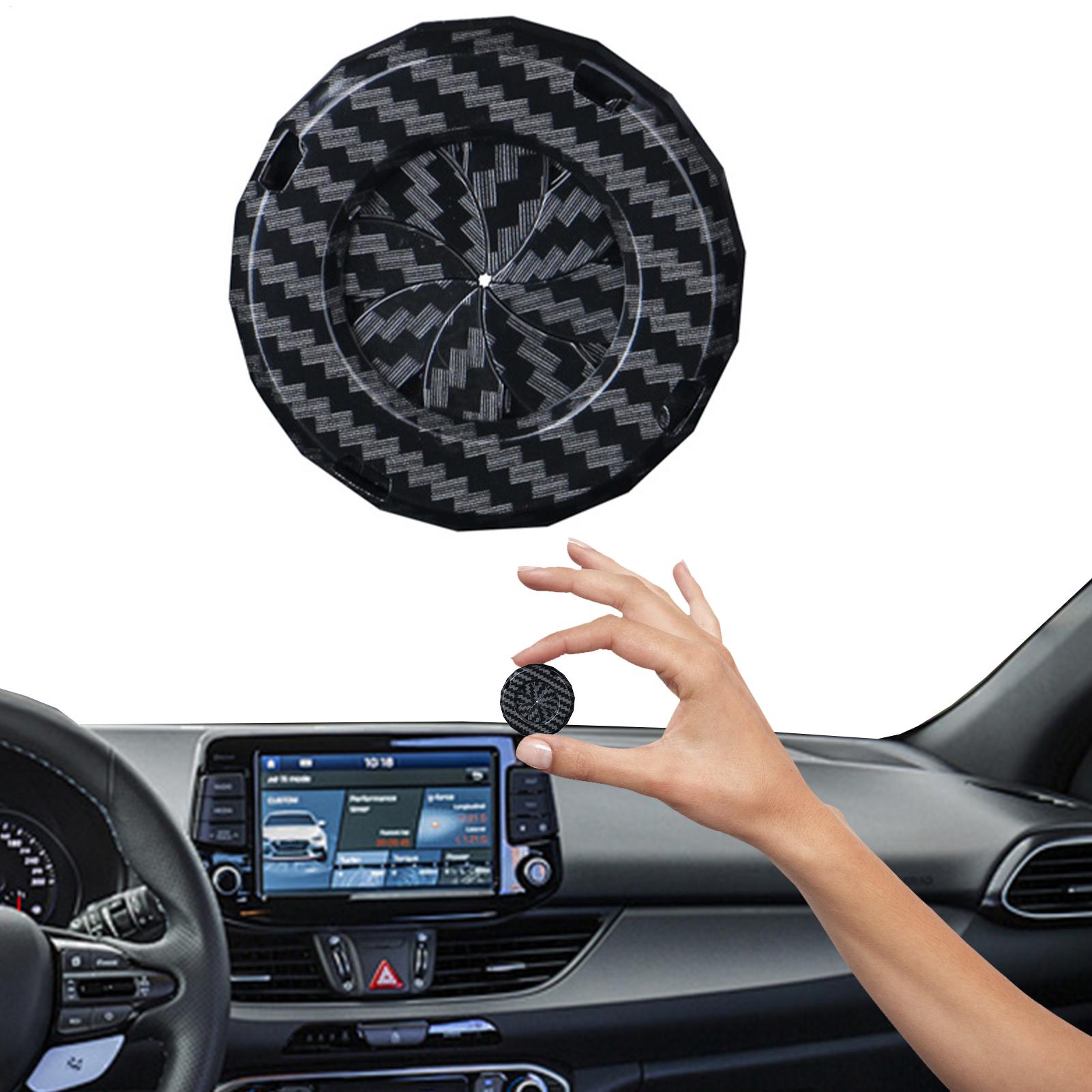 Car Carbon Fiber Pattern Rotatable One-button Start Decorative Button Cover Push Start Button Ignition Protective Cover CN