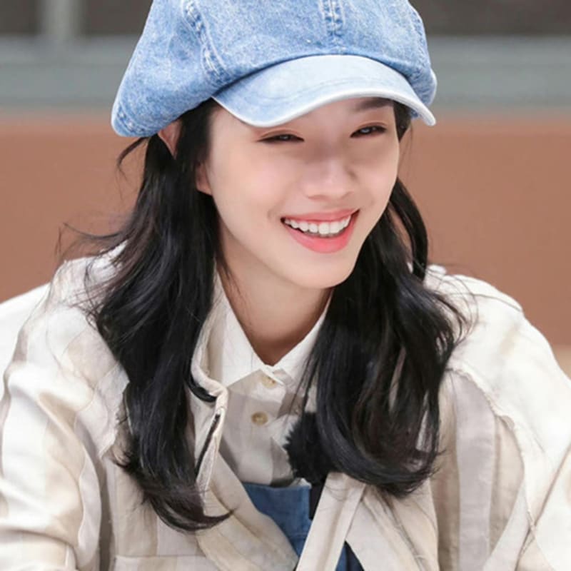 LOOKING4U CARA PARK Denim Newsboy Cap C2 LIGHT BLUE