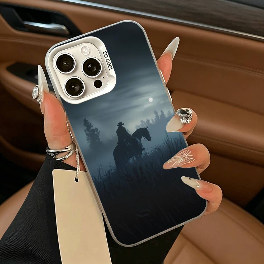 R-Red D-Dead Redemption RDR 2 Phone Case For IPhone 17 Air 16 15 14 13 12 11 Pro Max White Sliver Hard Cover