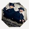 Sherlock Holmes Thema Automatischer Regenschirm, Leicht & Tragbar, 8 Speichen, Perfekt für Reisen im Freien, Geburtstage, Weihnachten, Geschenke.