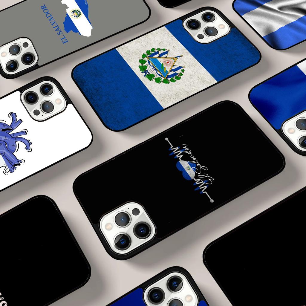 El Salvador Flag Phone Case For iPhone 17 Air 16 15 14 13 12 11 Pro Max Max Plus Bumper Case Cover