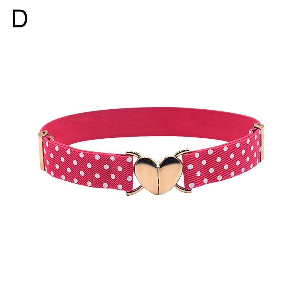 Love Heart Buckle Dress Decoration Waist Strap Decorative Waistband Elastic Belts Waist Belts