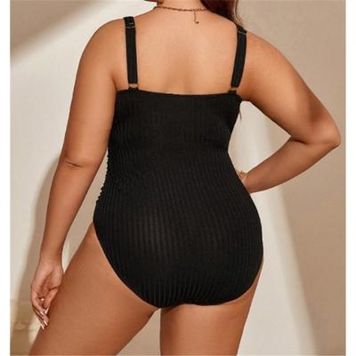 Große Größe Badeanzug Damen Einteiler Konservativer Bikini Spa Strand Badeanzug