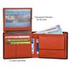 Kyle Brown/Orange Leather Wallet for Men