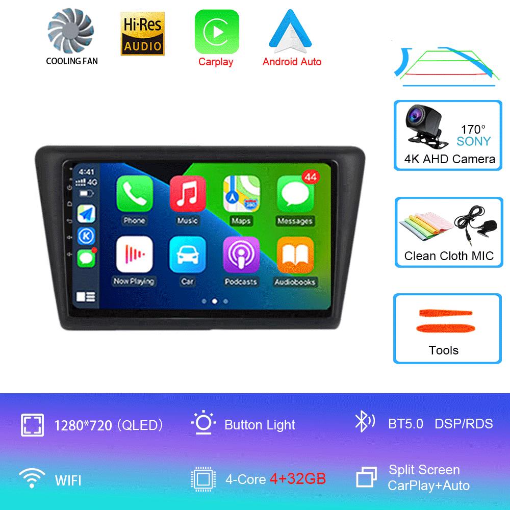 Android 14 Car Radio For Skoda Rapid 2013-2019 Multimedia Video Player Stereo GPS Navigation Wireless Carplay Android Auto WIFI