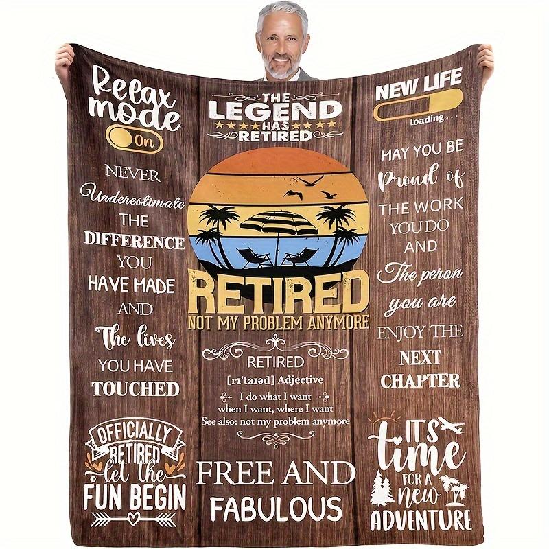 

Retirement Celebration Throw Blanket - Traditional-Style, Machine Washable, All-Season Polyester with Retirement-Themed Print An 70x100cm