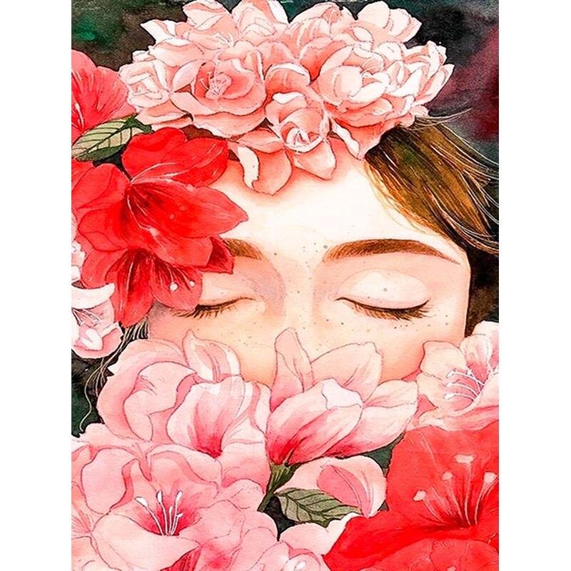 Diamond Painting Flowers Diamond Embroidery Kit For Adults Kids Diamond Mosaic Cross Stitch Decoration 40*50