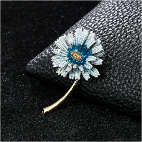 Sonne Wolke Rosa Mehrschichtige Gänseblümchenblüte Brosche - Elegante Blumige Corsage Damen Pin